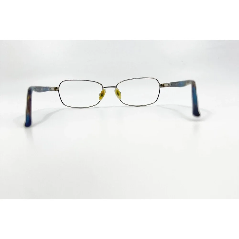 Elle Eyeglasses Womens Silver Blue EL13465 Metal Rectangle 51-16-135